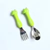 Animal spoon and fork - frog