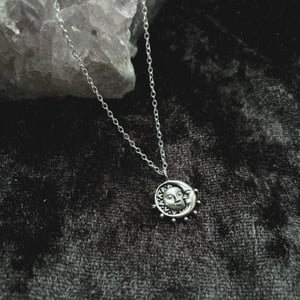 Image of The Lovers Medallion Sterling Silver Pendant Necklace