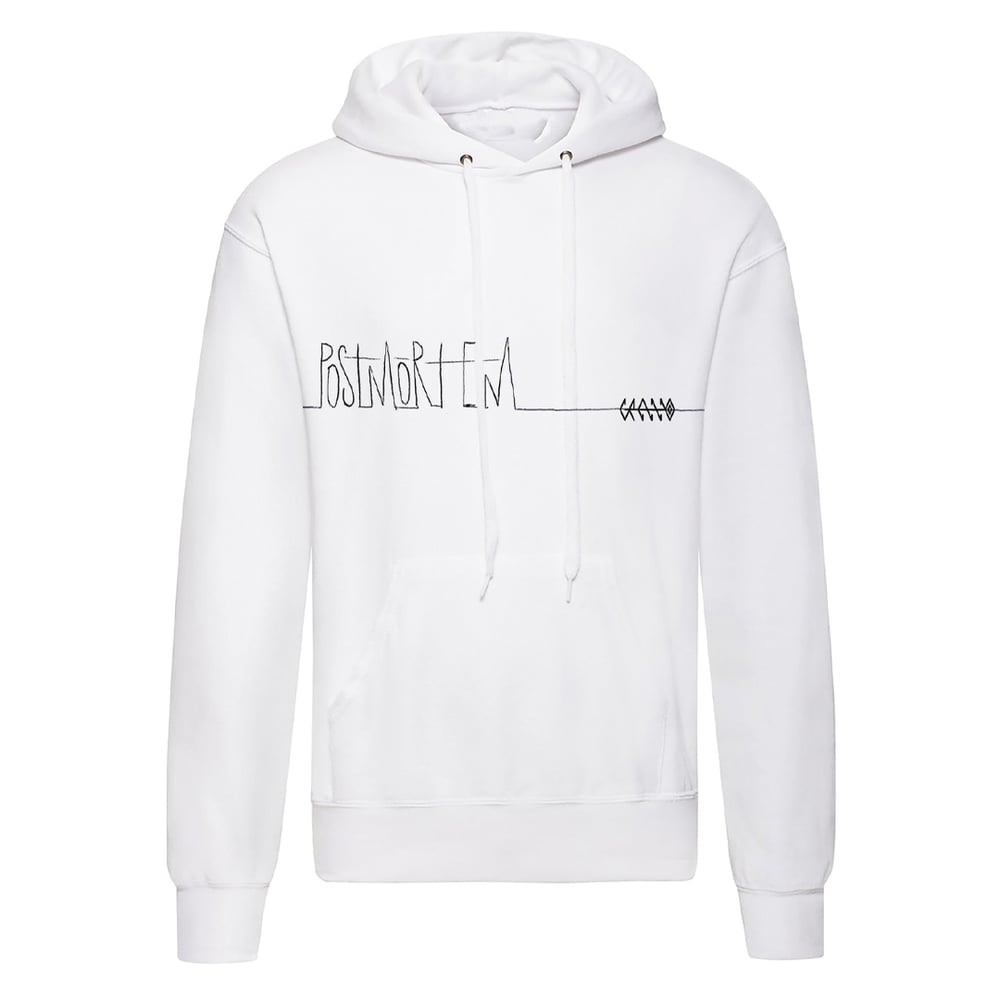 Image of POSTMORTEM FELPA CON CAPPUCCIO - Gildan 100% premium cotton (SPEDIZIONE INCLUSA)