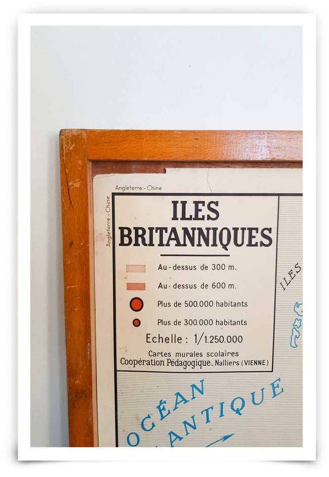 Affiche scolaire Iles britanniques/Chine
