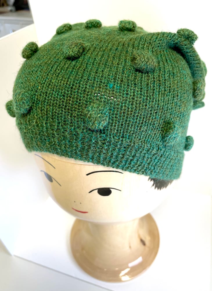Image of Dots hat forest green