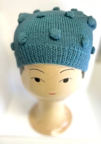 Image 2 of Dots hat turqoise 