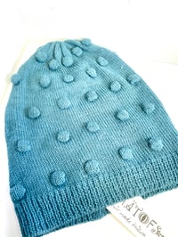 Image 4 of Dots hat turqoise 