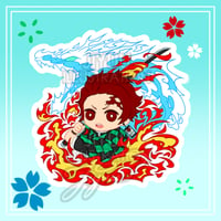 Image 1 of Tanjirou Pin Sticker
