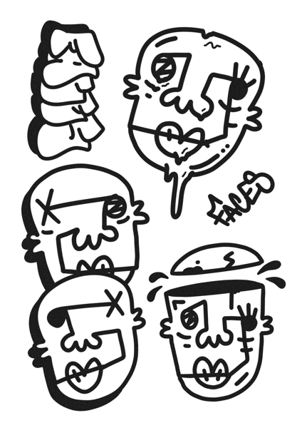 Image of Faces Flash Print