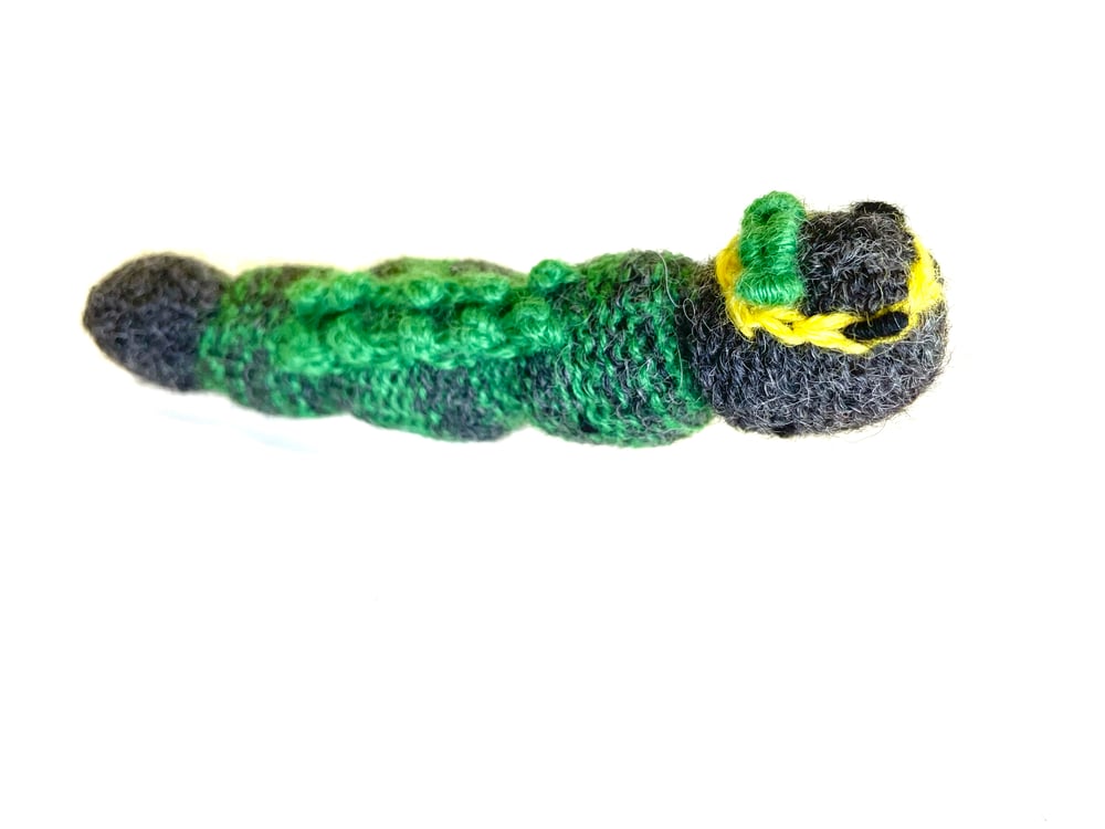 Image of Finger puppet caterpillar grey