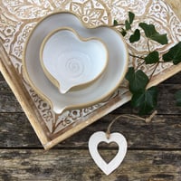 Image 1 of Toasted Stoneware Heart Bowl