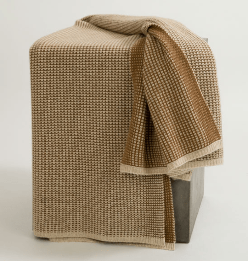Image of Cashmere Waffle Knit Throws (Three Colors)