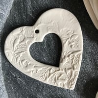Image 5 of White Porcelain Heart Decoration/Gift Tag