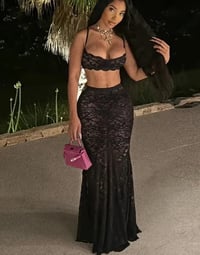 Image 2 of Statement mesh skirt set