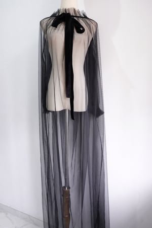 Image of SAMPLE SALE - Unreleased Mesh Cape & Dress Black
