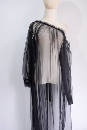 Image of SAMPLE SALE - Unreleased Mesh Cape & Dress Black