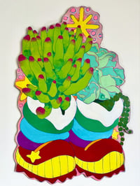 Image 1 of Rainbows Boots - on wood