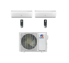 GREE Multi 21+ 18,000 BTU 22 SEER 2-Zone Heat Pump Condenser with 9k+9k Air Handler
