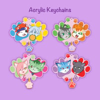 Skateboard Kitty Acrylic Keychains