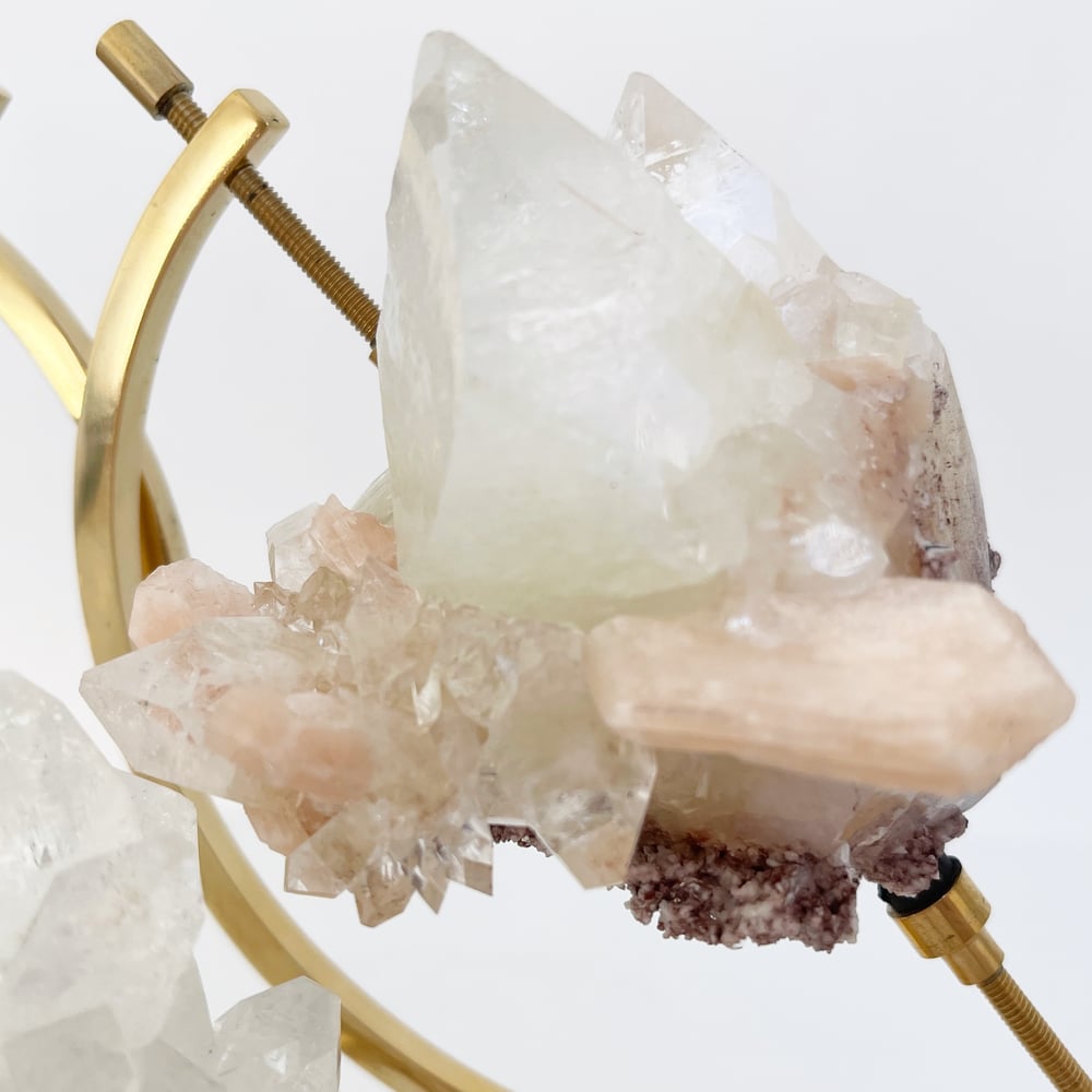 Image of Apophyllite no.62 + Brass Arc Stand