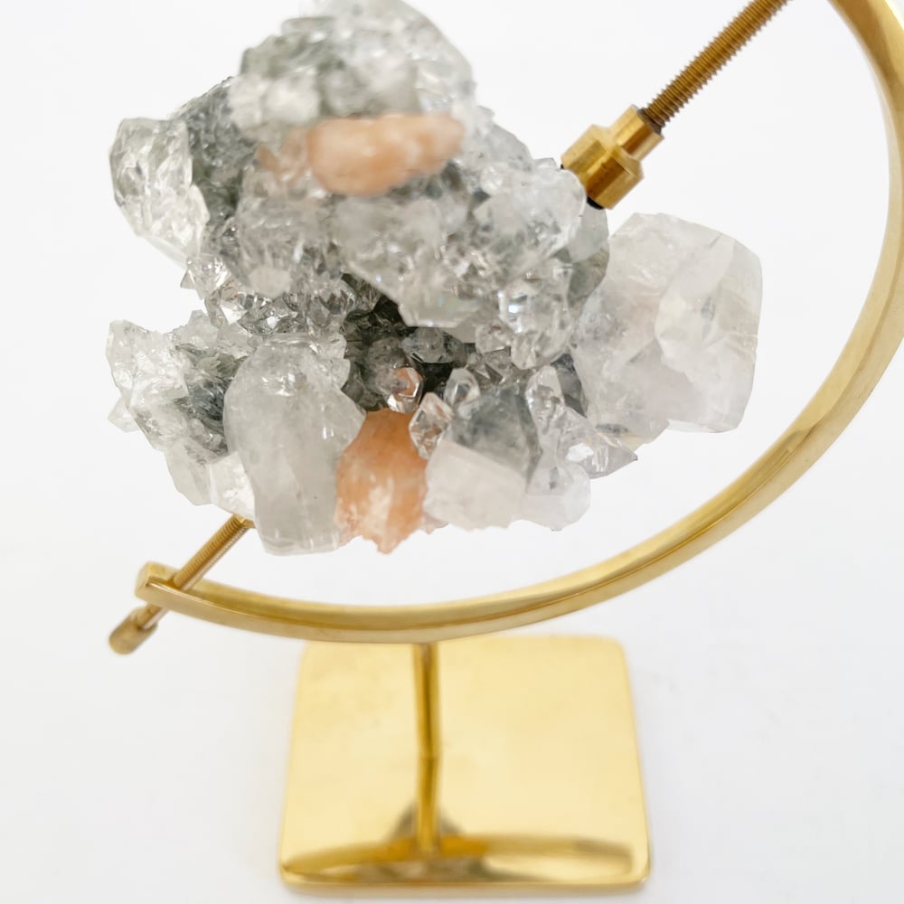 Image of Apophyllite no.53 + Brass Arc Stand