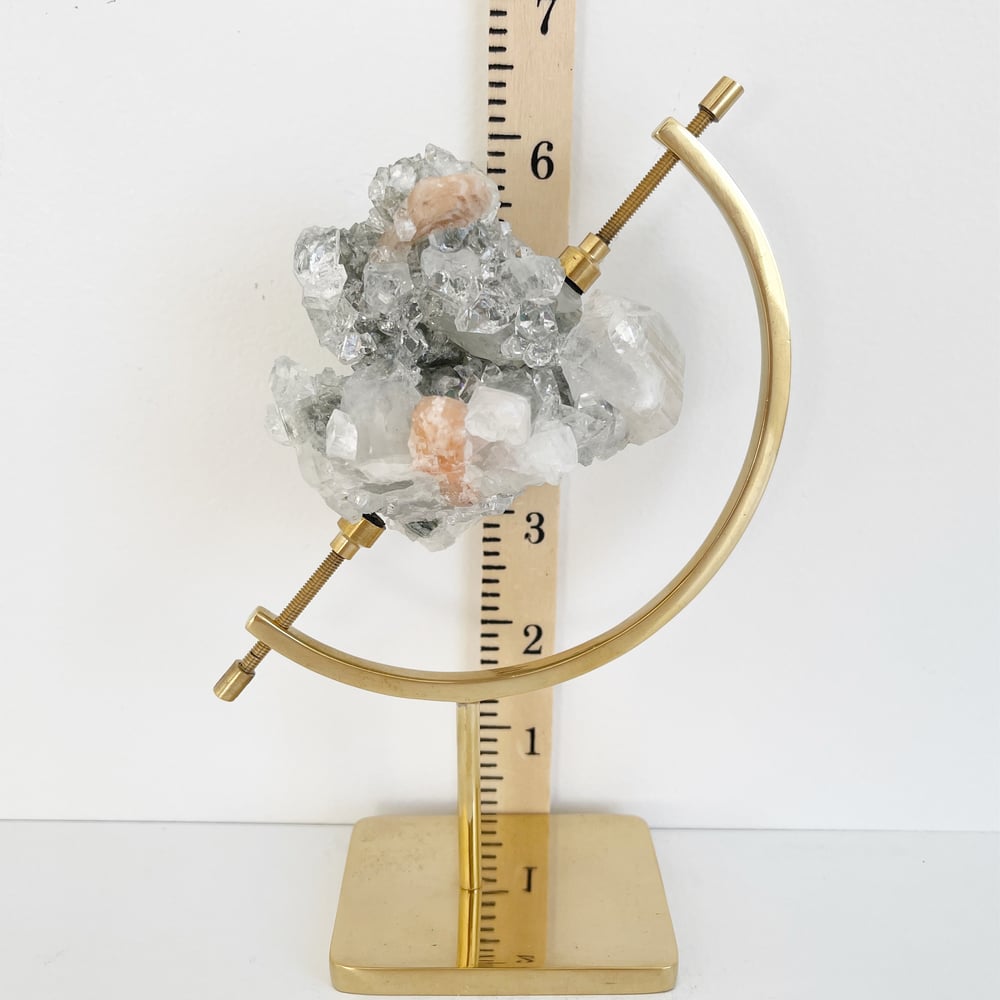 Image of Apophyllite no.53 + Brass Arc Stand