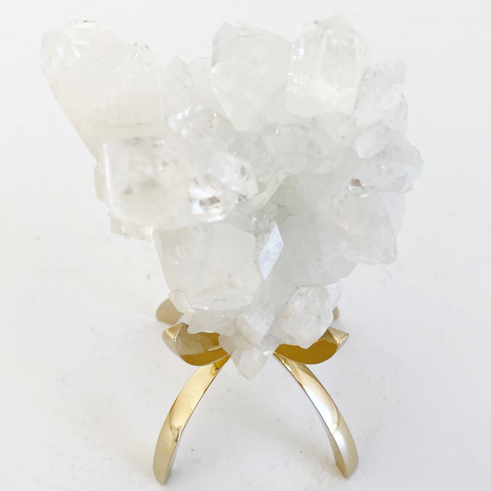 Image of Apophyllite no.34 + Brass Claw Stand