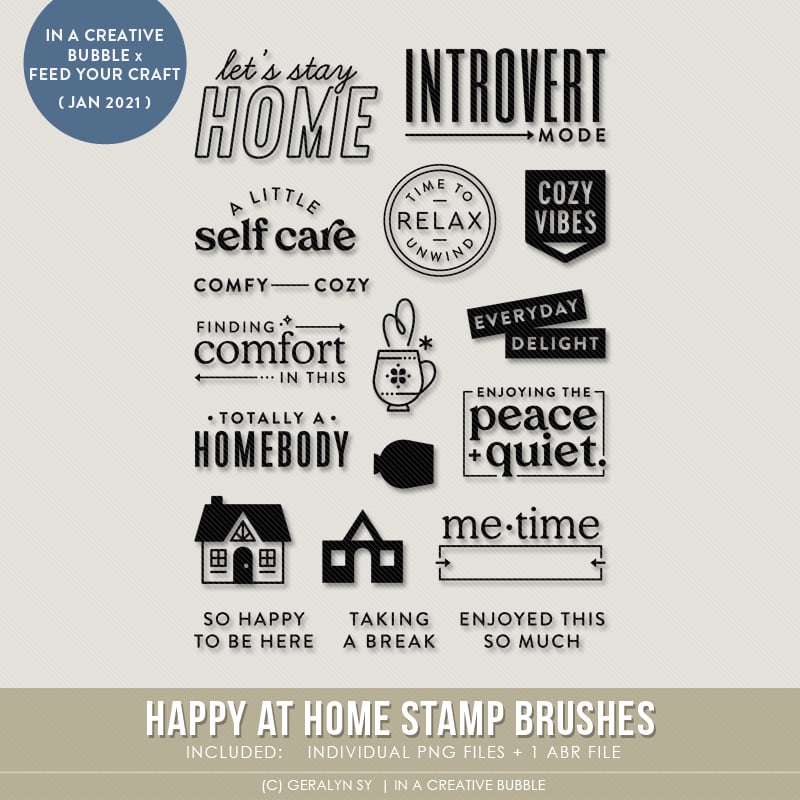 Image of Happy at Home Stamp Brushes (Digital)
