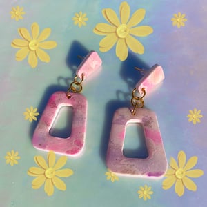 watercolor buckle earrings 🎨