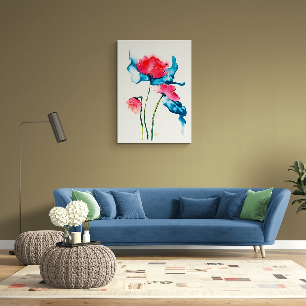 Poppies  - Artwork - Limited Edition Prints Canvas Print 
