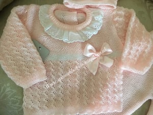 Image of Baby knit sets with bonnet 