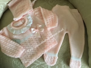 Image of Baby knit sets with bonnet 