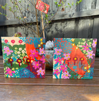 Image 5 of Fuschia Blooms Artwork on Timber HALF PRICE