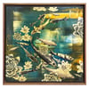 Original Canvas - Koi with Monochrome/Blue/Yellow - 60cm x 60cm