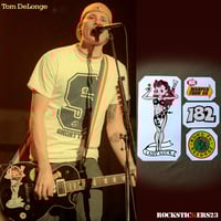 Image 1 of Tom DeLonge guitar stickers Les Paul decal replica Lady Luck, Kung Fu records, Blink-182