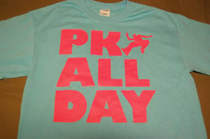 Image of PK ALL DAY t-shirt ~ LightBlue/Pink