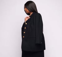 Image 3 of Evan Picone Black Wool Suit Jacket 