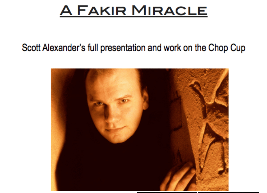 Image of Chop Cup Routine - A Fakir Miracle