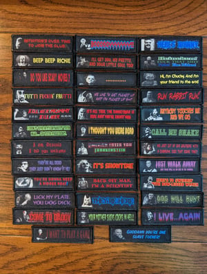 Image of Horror and Cult Classic Quote Patches