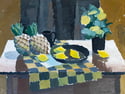 20th Century Swedish School 'Still Life with Lemons and Pineapple' DF
