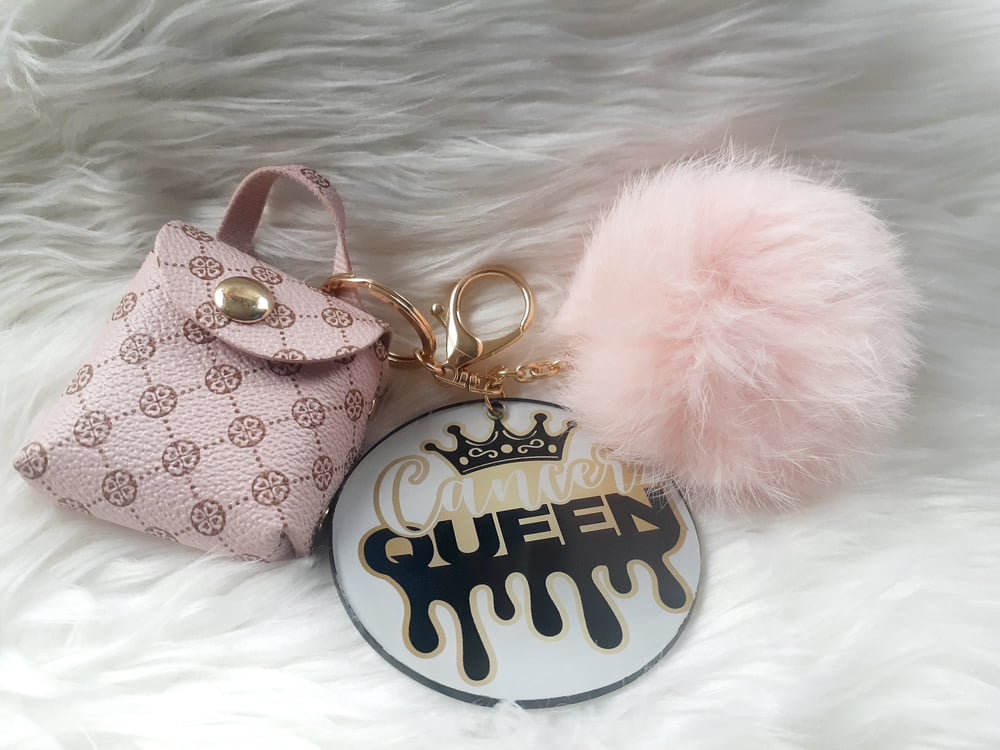 Image of Cancer Queen, Pom Pom, Coin Holder, Decor Kry Chain