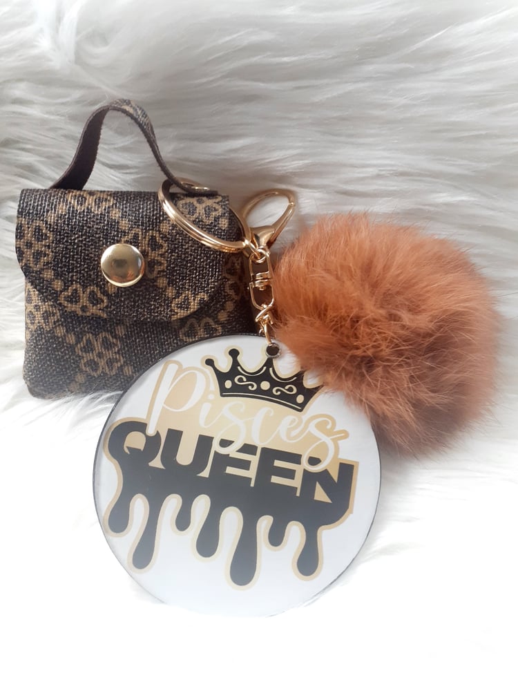 Image of Pisces Queen, Coin Holder, Pom Pom, Decor Key Chain