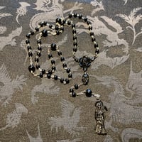 Image 1 of SANTA MUERTE - BLACKED OUT ROSARY