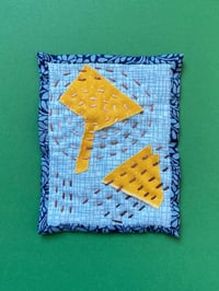 Image 1 of Scraps No. 5 - Tiny Handsewn Art Quilt  