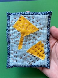 Image 3 of Scraps No. 5 - Tiny Handsewn Art Quilt  