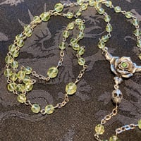 Image 5 of SANTA MUERTE - URANIUM GLASS ROSARY