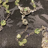 Image 4 of SANTA MUERTE - URANIUM GLASS ROSARY
