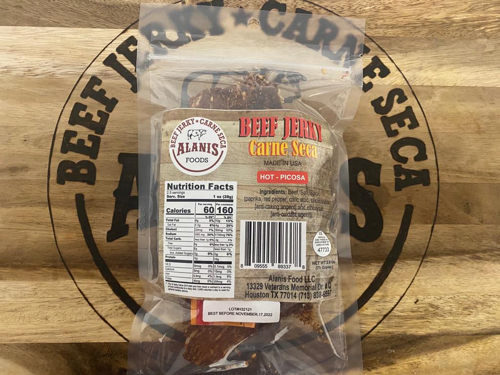 BEEF JERKY - CARNE SECA HOT/PICOSA 8oz