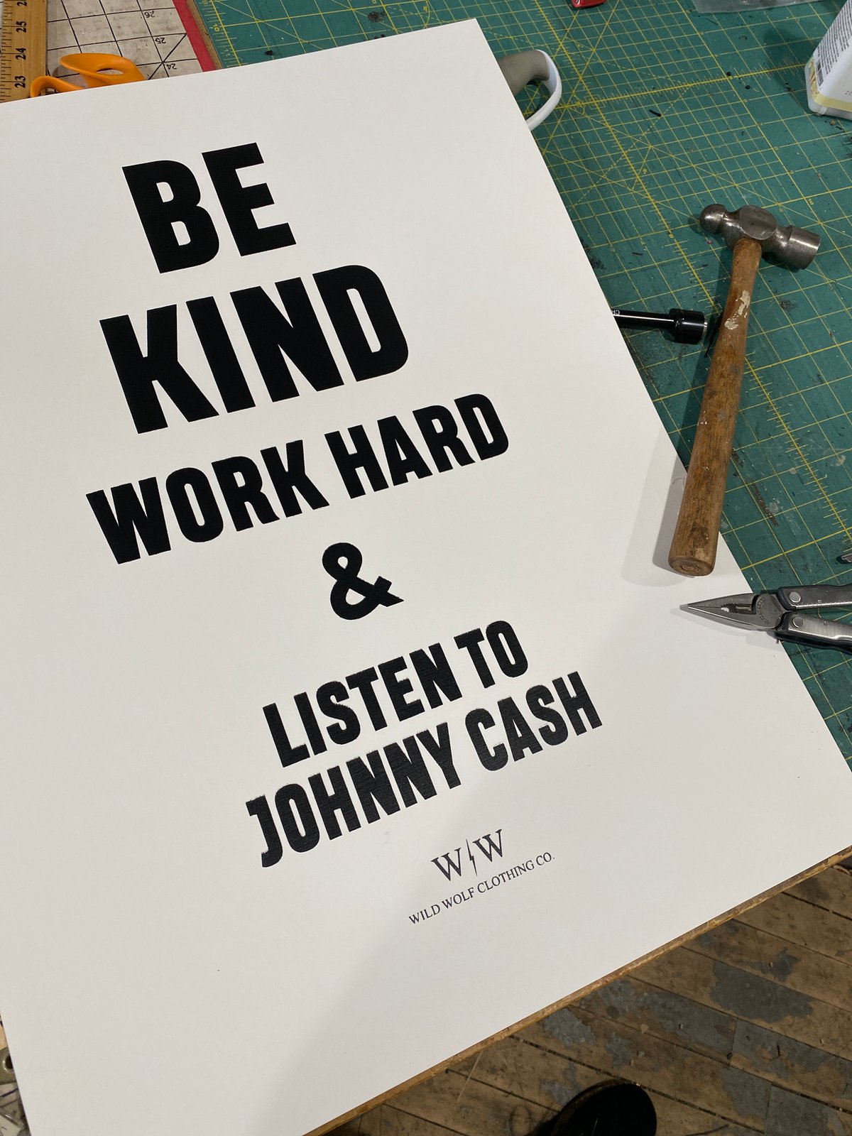BE KIND poster - Johnny Cash 