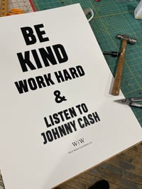 Image 2 of BE KIND poster - Johnny Cash