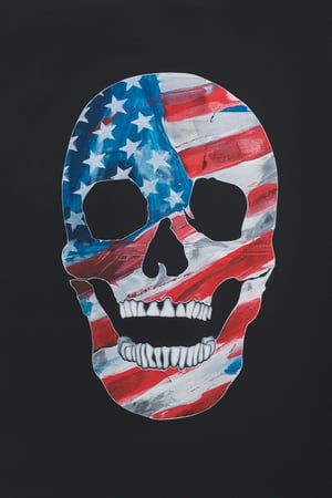 Image of SKULLS AND STRIPES - ORIGINAL PAINTING