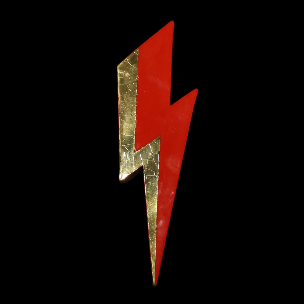 'Ziggy Stardust' Golden Mask & Bolt Sculpture Set