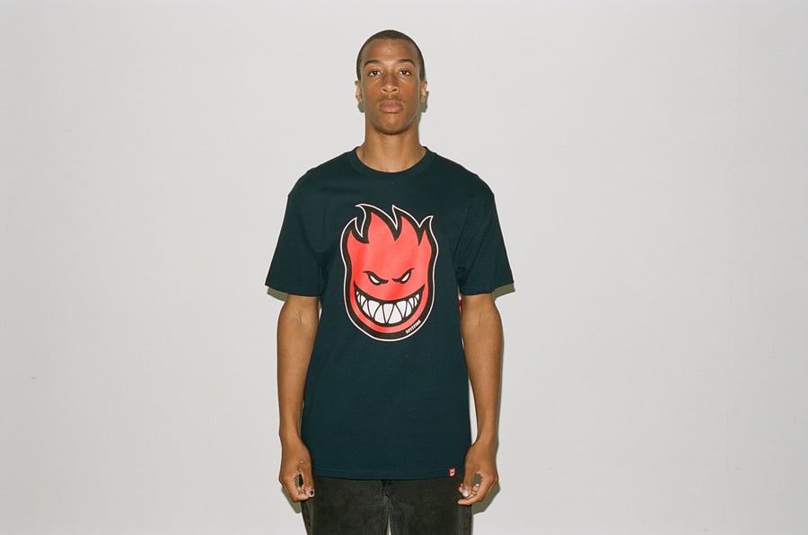 Image of Spitfire Bighead T-Shirt (Navy/Red)