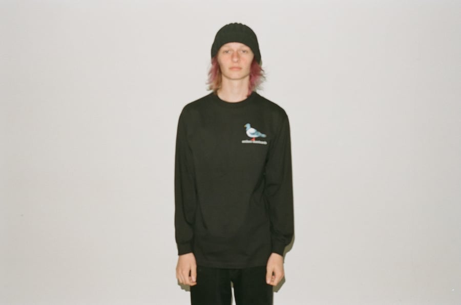 Image of Anti Hero Lil Pigeon L/S Shirt (Black)